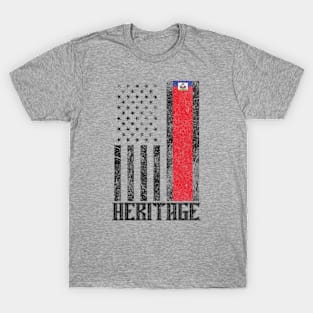 Haiti Hispanic Heritage destressed flag T-Shirt